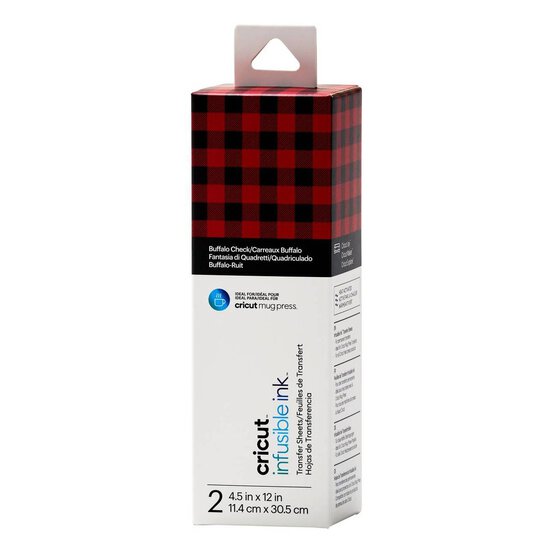 Cricut Infusible Ink Buffalo Check Mug Press Transfer Sheets 2 Pack
