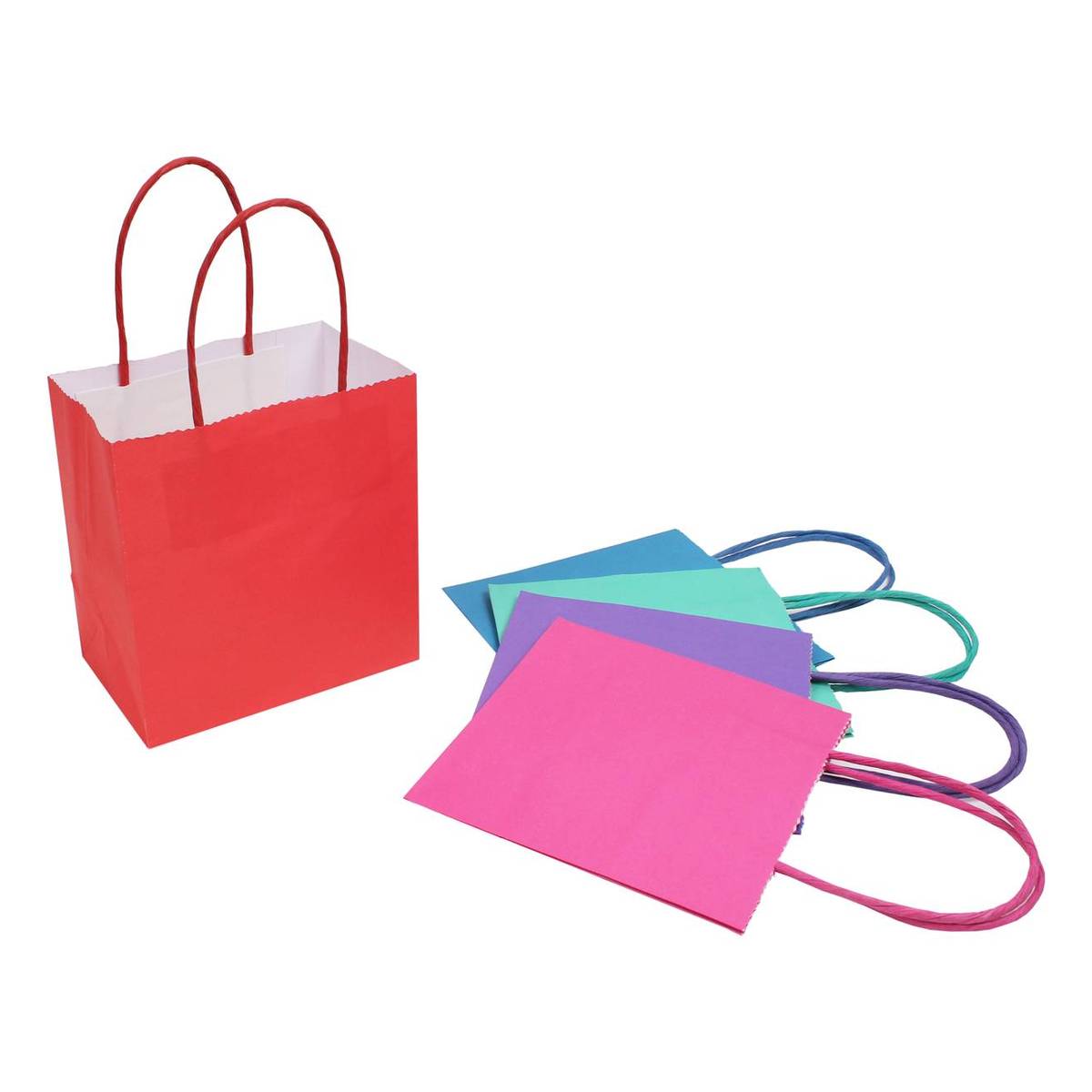 Bright Ready to Decorate Small Gift Bags 5 Pack