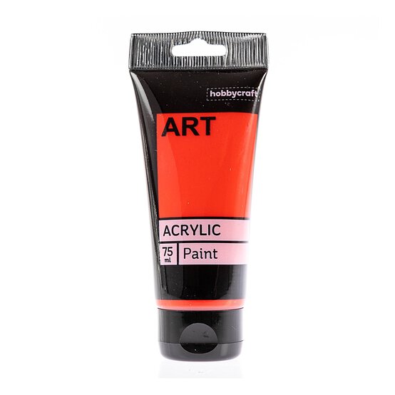 Bright Red Art Acrylic Paint 75ml
