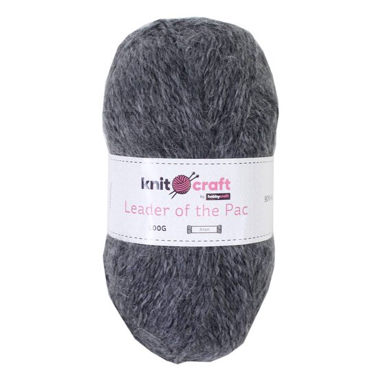 Knitcraft Charcoal Leader of the Pac Aran Yarn 100g