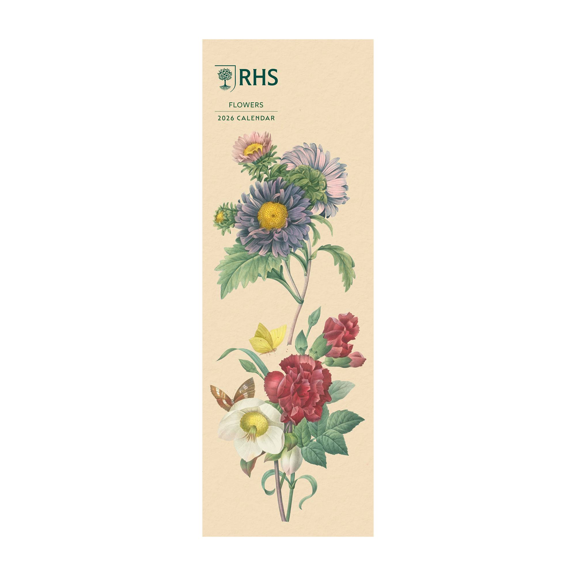 RHS Flowers Slim Calendar 2026