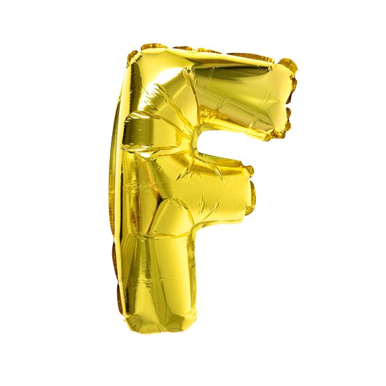 Gold Foil Letter F Balloon