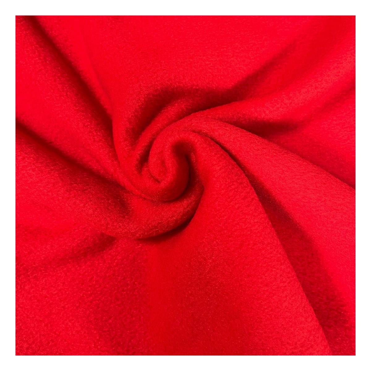 Red Polar Fleece Fabric by the Metre