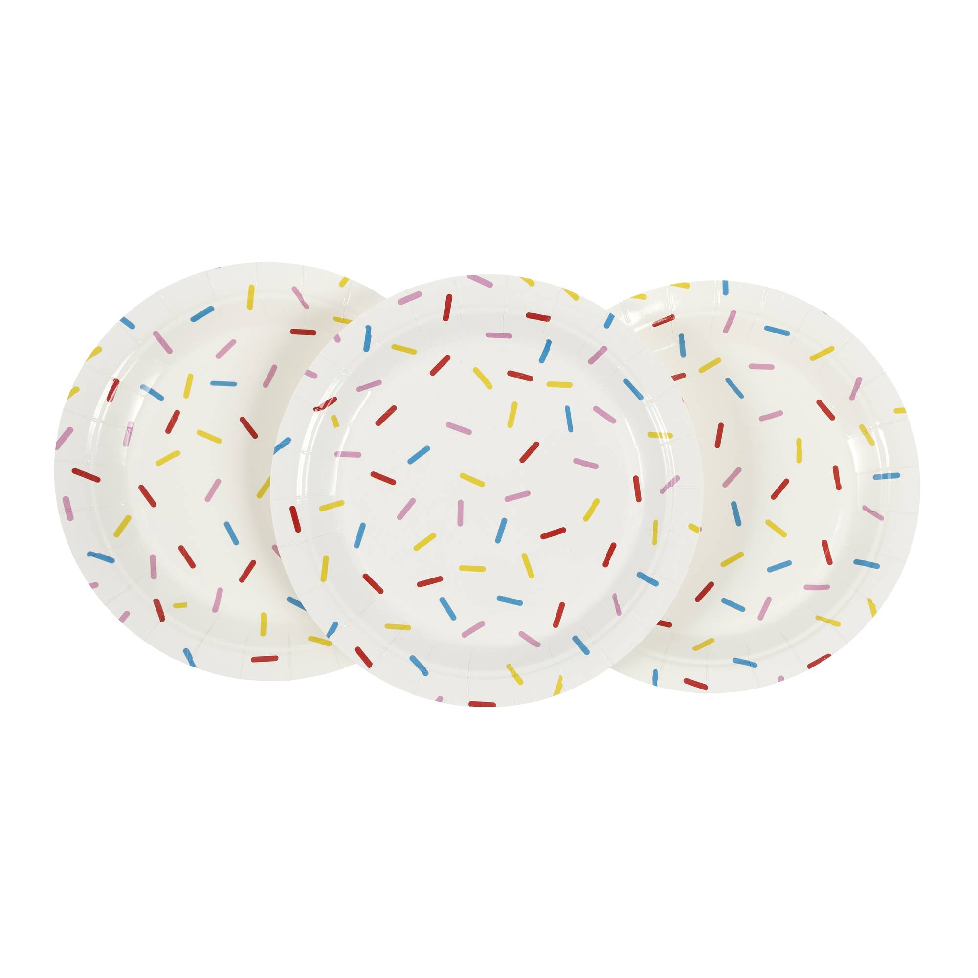 Rainbow Sprinkle Paper Plates 8 Pack