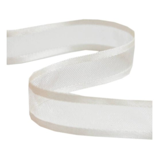 Ivory Organza Satin-Edged Ribbon 12mm x 5m