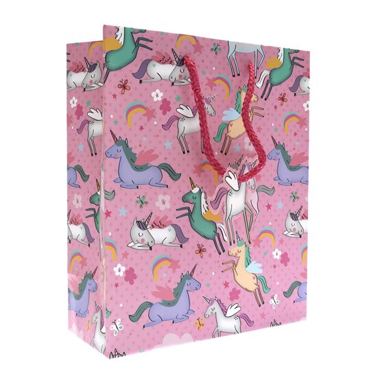 Pink Unicorn Gift Bag 26.5 x 33cm