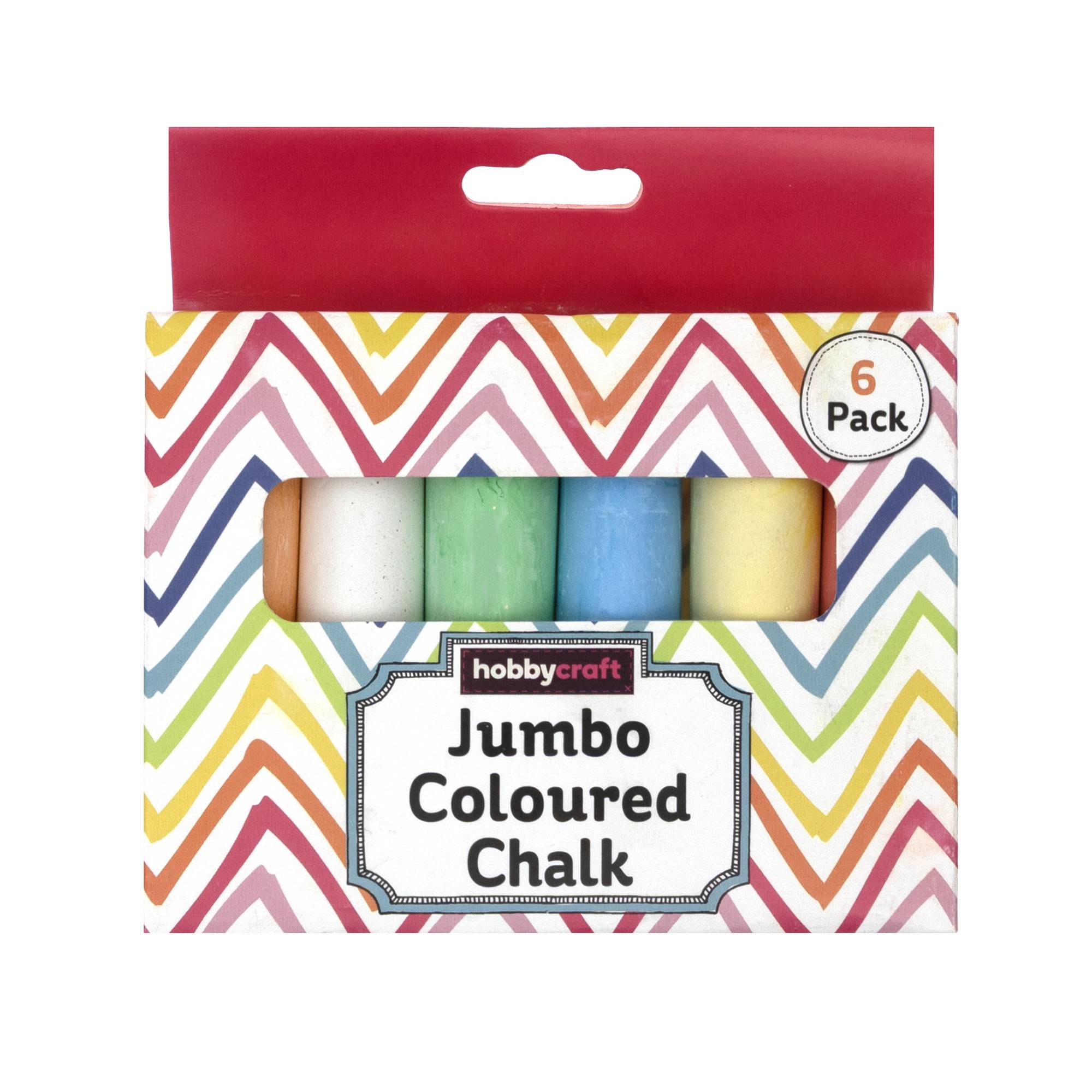 Jumbo Coloured Chalks 6 Pack