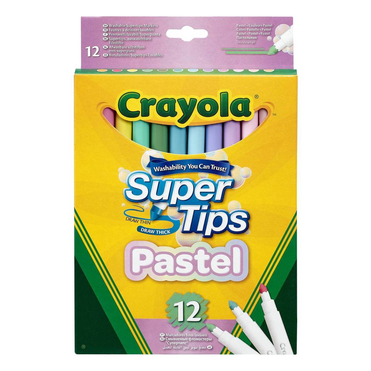 Crayola Pastel Supertips Washable Felt Tips 12 Pack
