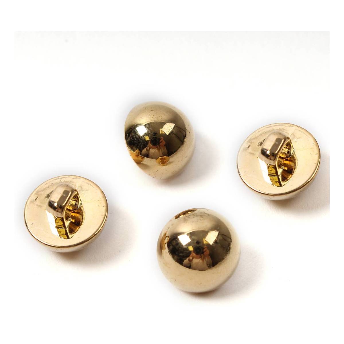 Hemline Gold Metal Dome Button 4 Pack