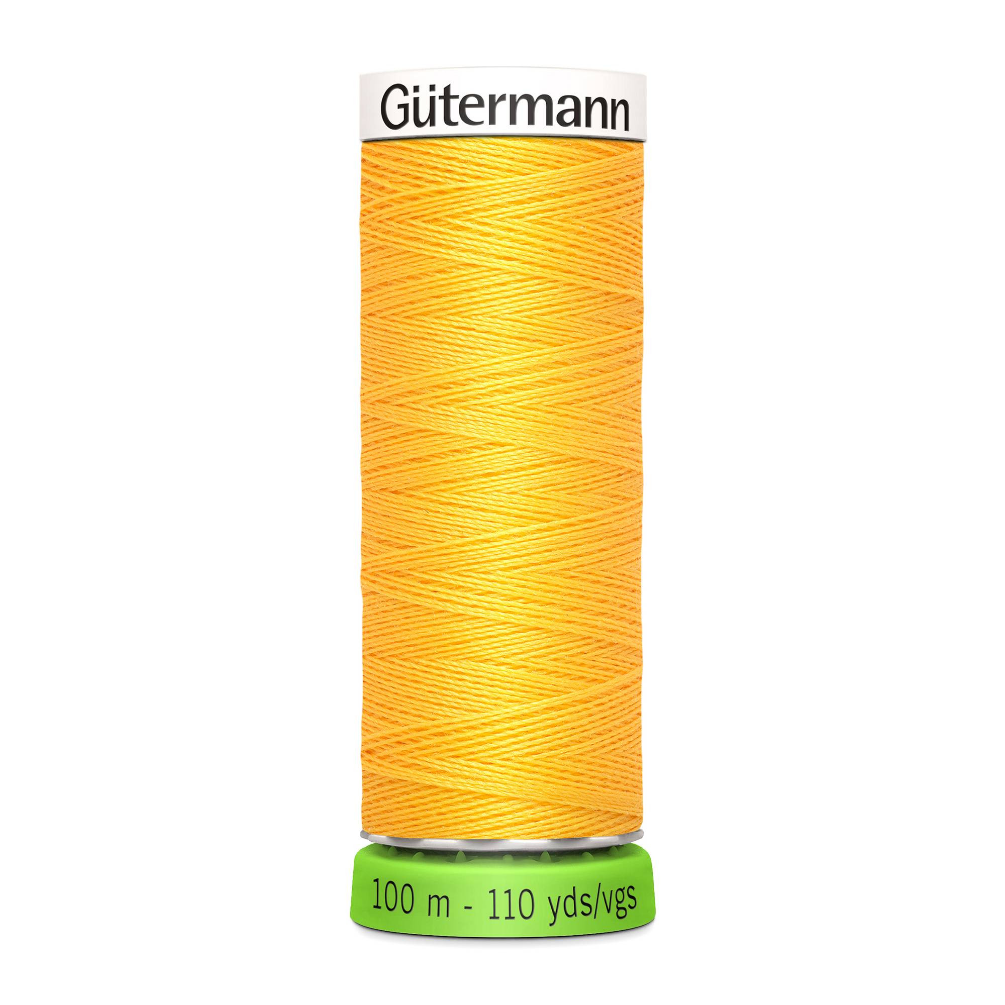 Gutermann Yellow Sew All Recycled rPET Thread 100m (417)
