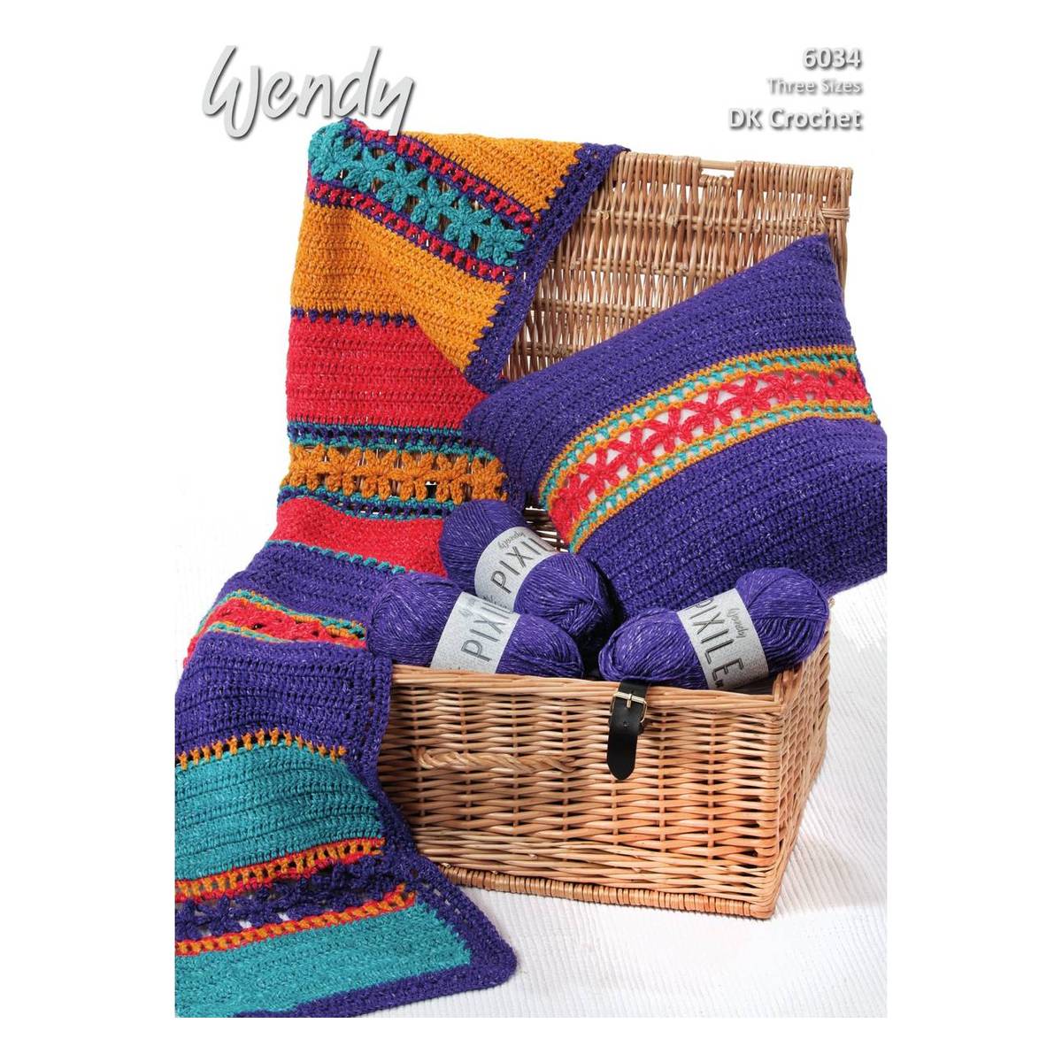 Wendy Pixile DK Flower Blanket and Cushion Digital Pattern 6034