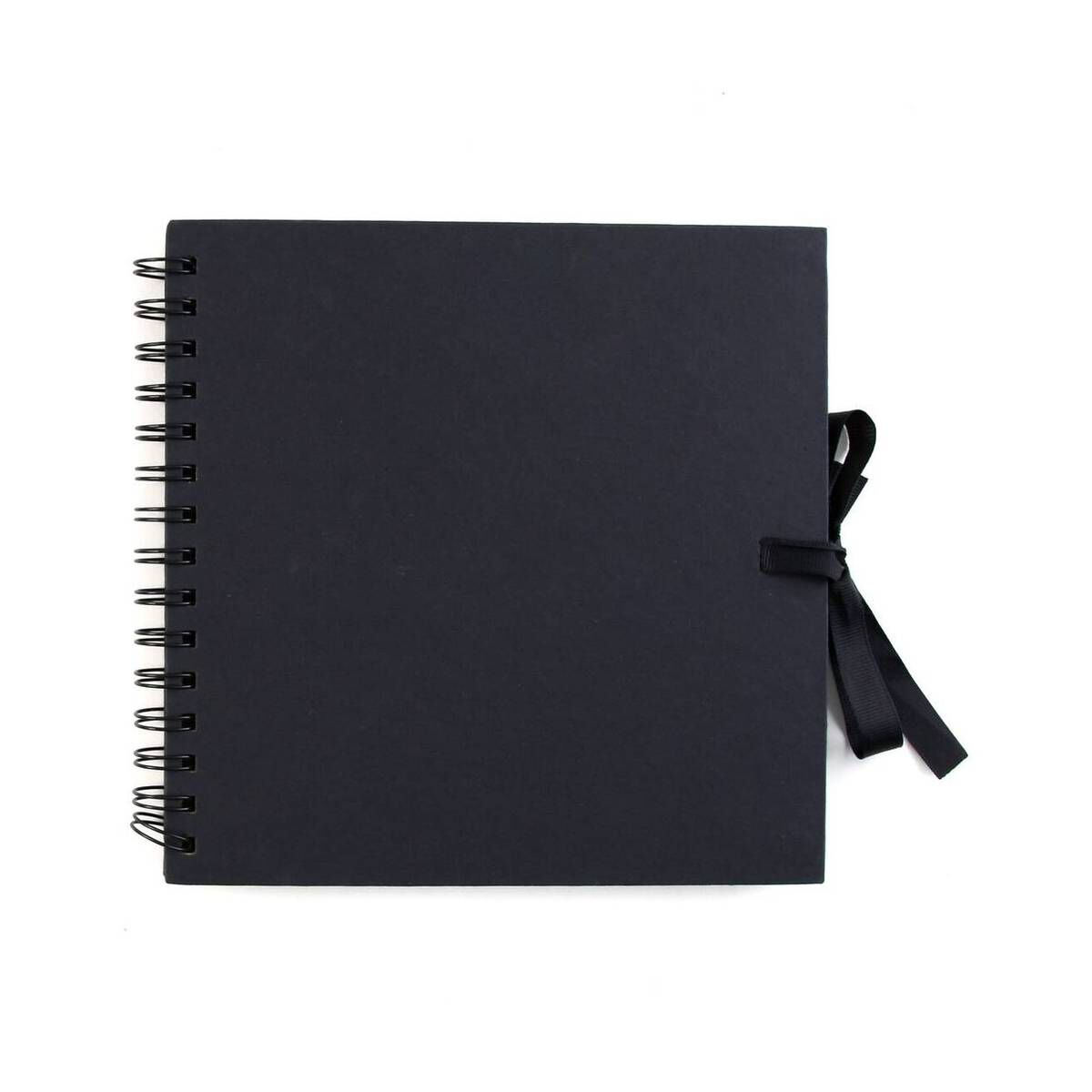 Spiral Bound Black Scrapbook 8 x 8 Inches