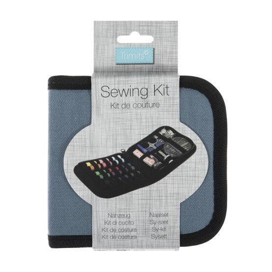 Trimits Blue Zip Case Sewing Kit