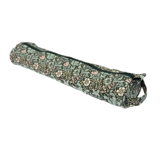 Floral Wood Block Round XL Knitting Needle Case