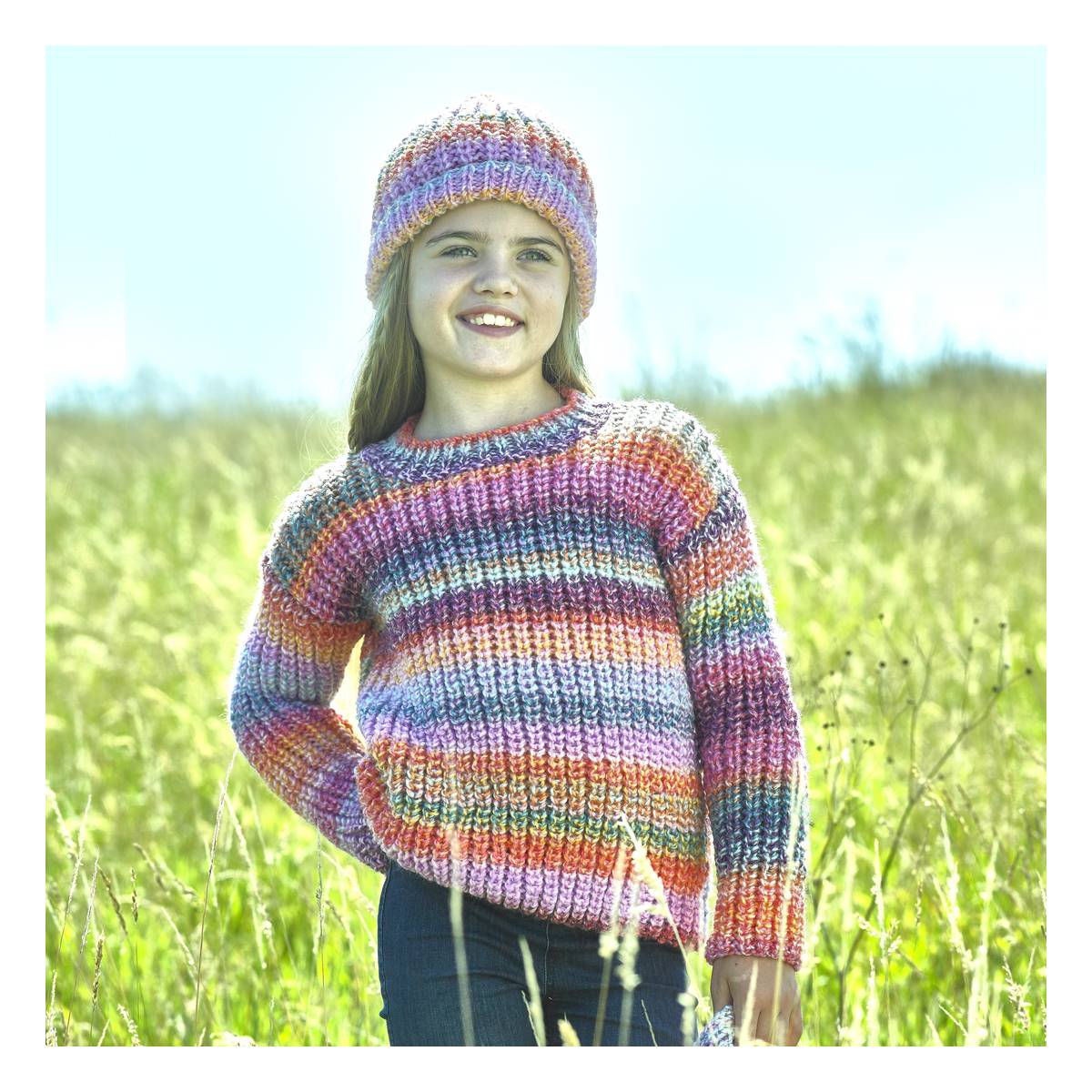 James C Brett Marble Chunky Jumper and Accessories Pattern JB800