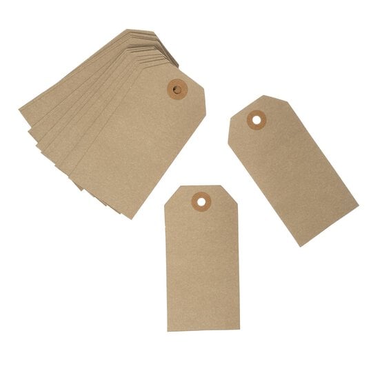 Kraft Brown Luggage Gift Tags 11cm 24 Pack