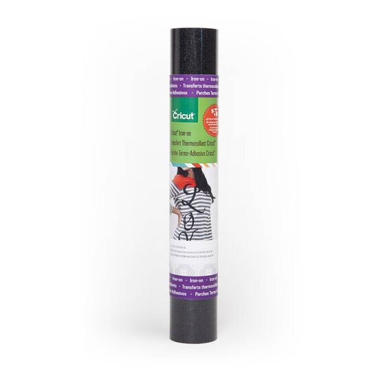 Cricut Black Glitter Iron-On 12 x 19 Inches