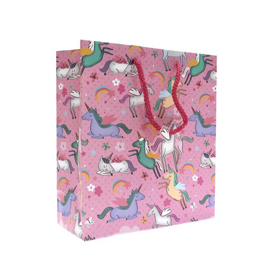Pink Unicorn Gift Bag 21.5 x 25cm