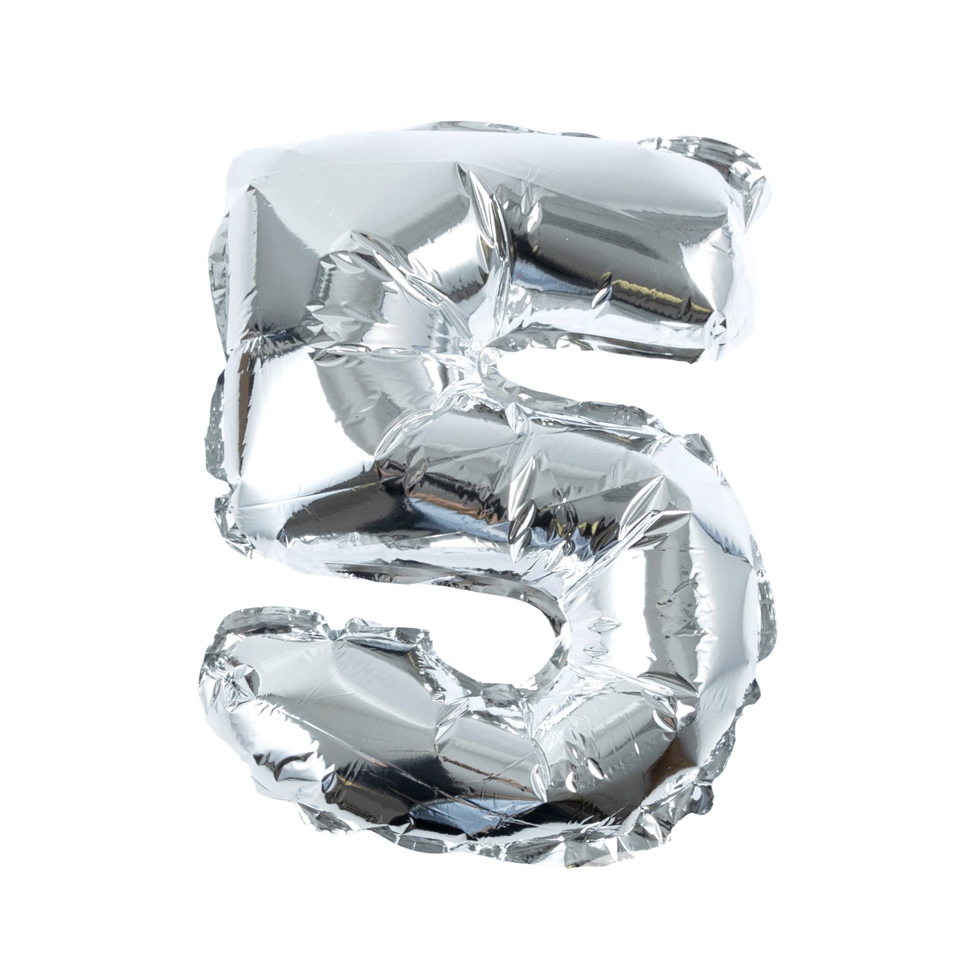 Silver Foil Number 5 Balloon