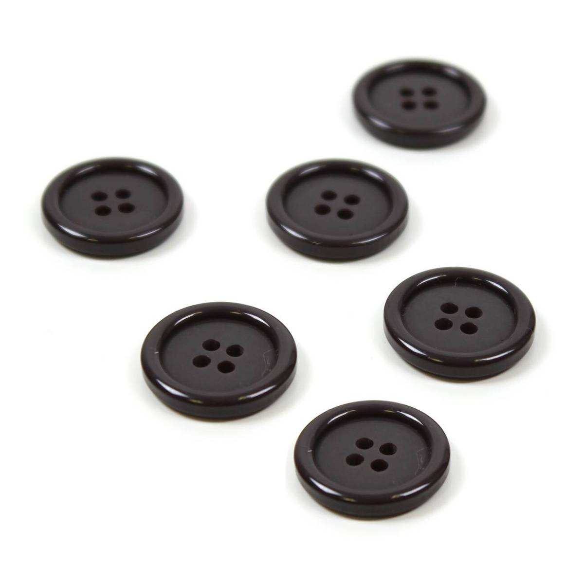 Hemline Brown Basic Jacket Button 6 Pack