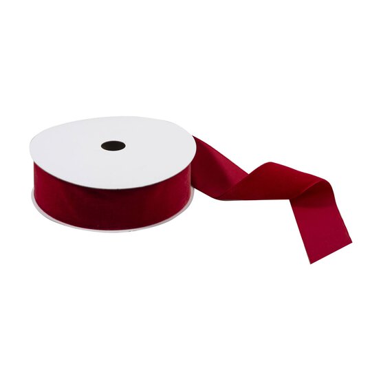 Trimits Red Velvet Ribbon by the Metre 38mm