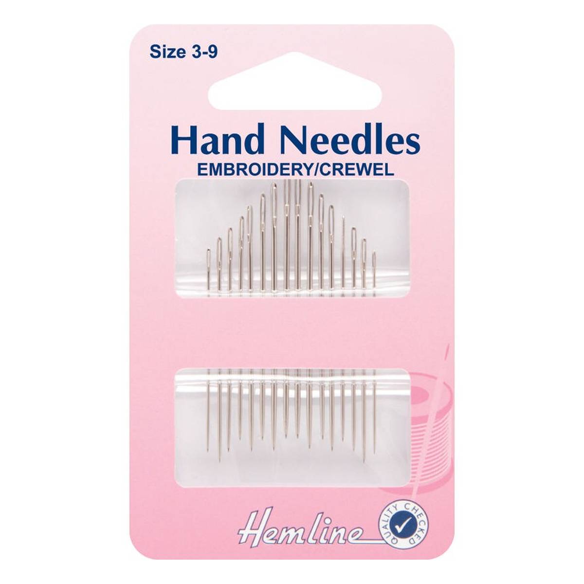 Hemline Size 3 to 9 Embroidery Crewel Needles 16 Pack