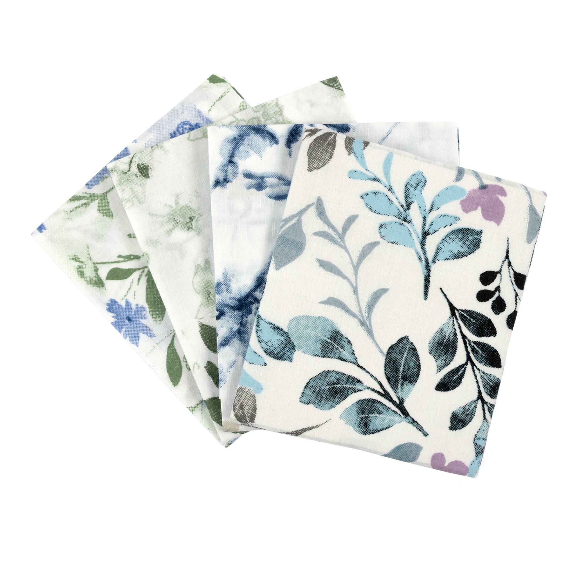 Watercolour Floral Cotton Fat Quarters 4 Pack