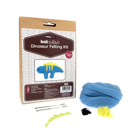 Blue Dinosaur Felting Kit