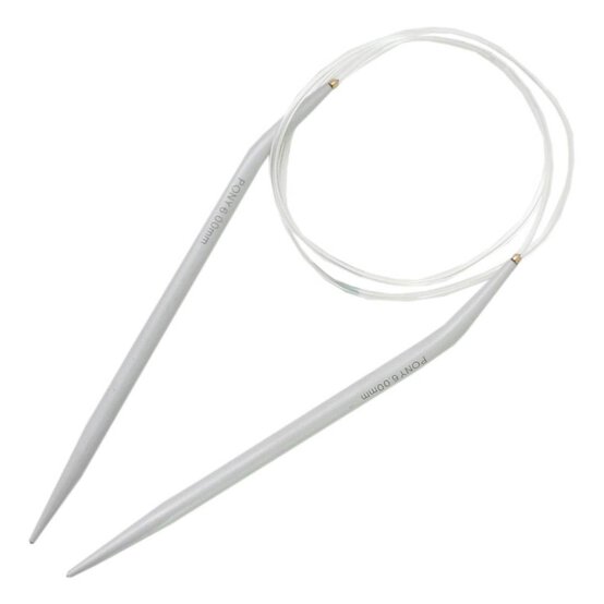 Pony Circular Knitting Needles 6mm x 80cm