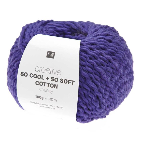 Rico Creative Violet So Cool   So Soft Cotton Chunky 100g