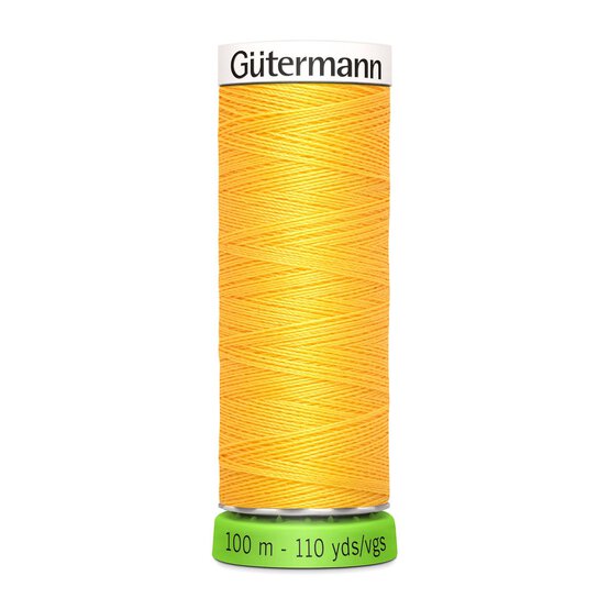 Gutermann Yellow Sew All Recycled rPET Thread 100m (417)