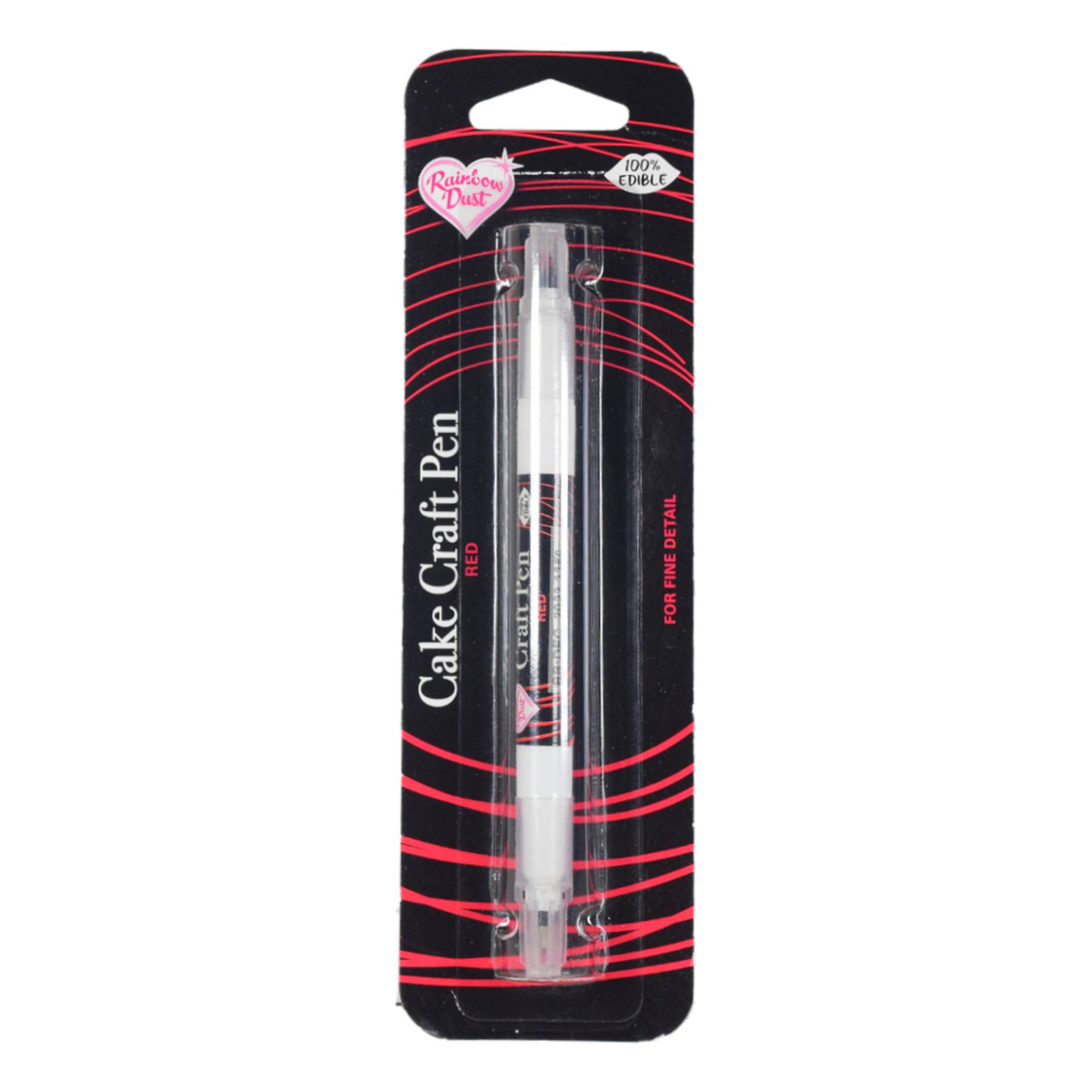 Rainbow Dust Red Double-Ended Edible Food Pen