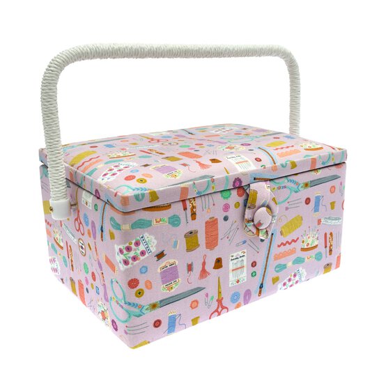Lilac Sewing Notions Medium Sewing Box