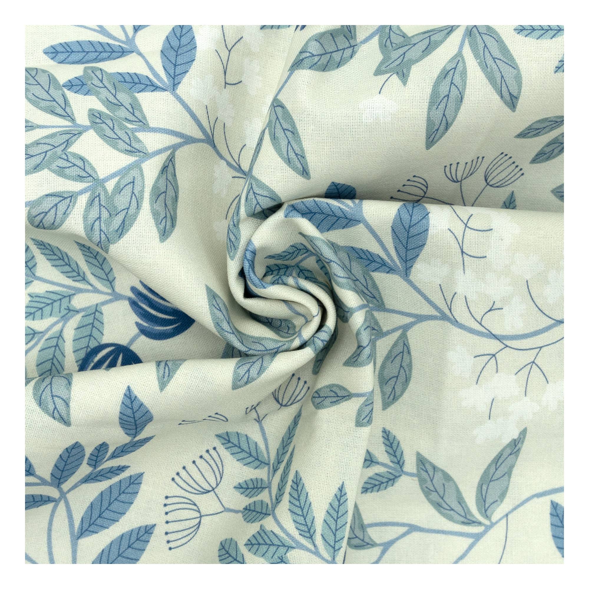 Blue Branches Cotton Fabric by the Metre