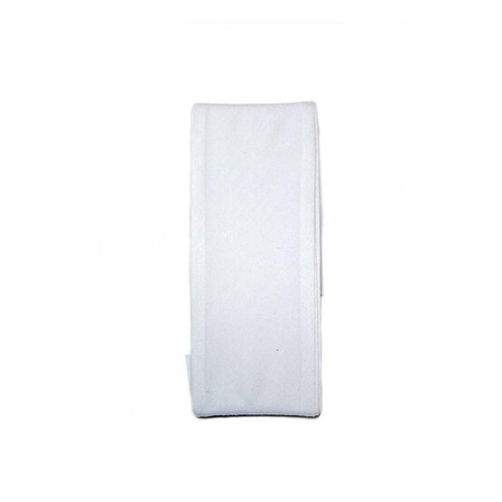 White Poly Cotton Bias Binding 50mm x 2.5m