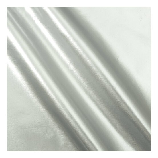 Silver PVC Fabric by the Metre