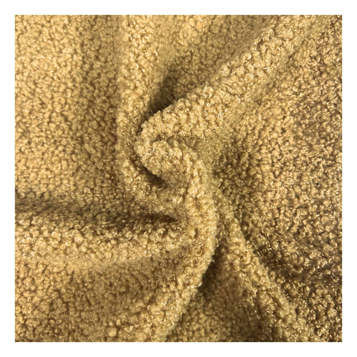 Mustard Teddy Fabric by the Metre