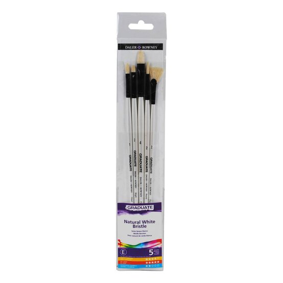 Daler-Rowney Graduate Bristle Brushes 5 Pack