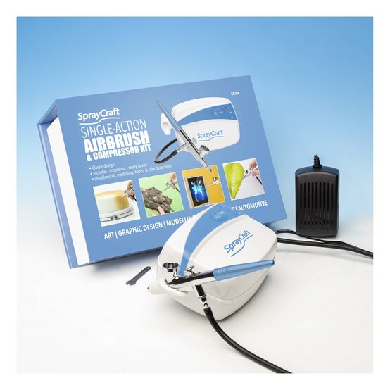 Spraycraft Gravity Feed Airbrush and Compressor Kit