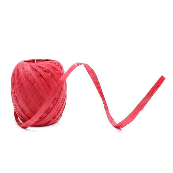 Raffia Red Ribbon Reel 30 m