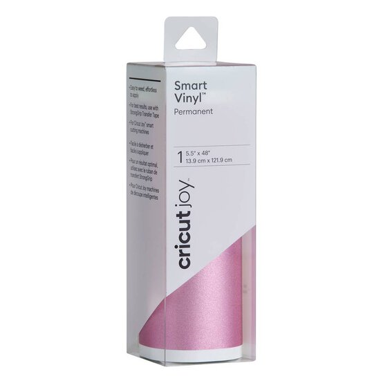 Cricut Joy Pink Permanent Smart Shimmer Vinyl 5.5 x 48 Inches