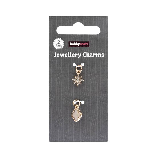 Gold Star Jewellery Charms 2 Pack