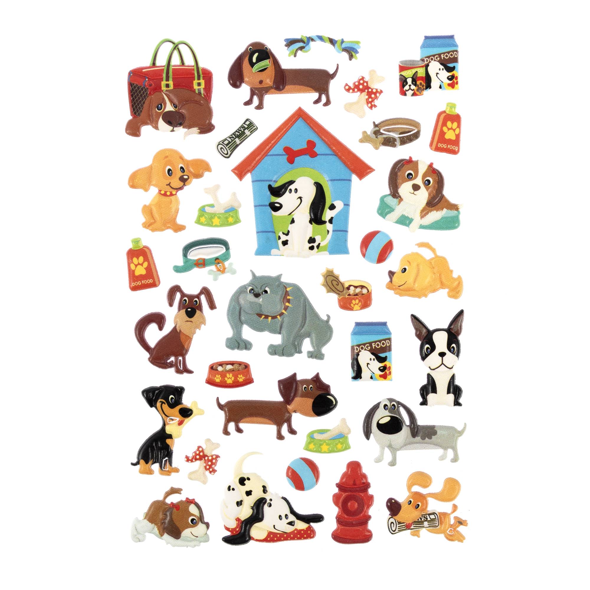 Puppy Puffy Stickers