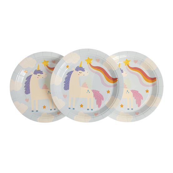 Unicorn Party Paper Plates 8 Pack