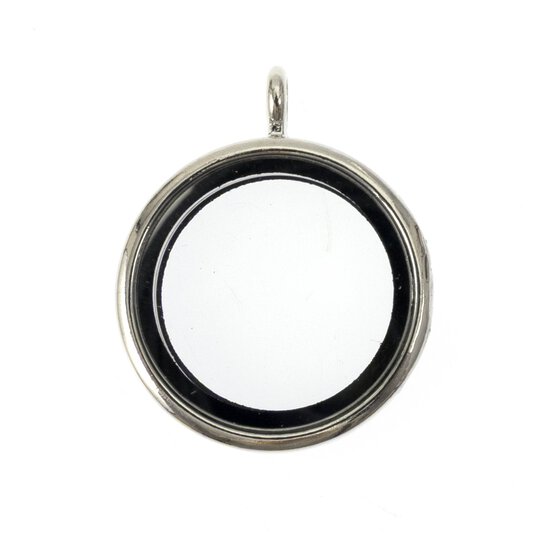 Silver Round Locket Pendant