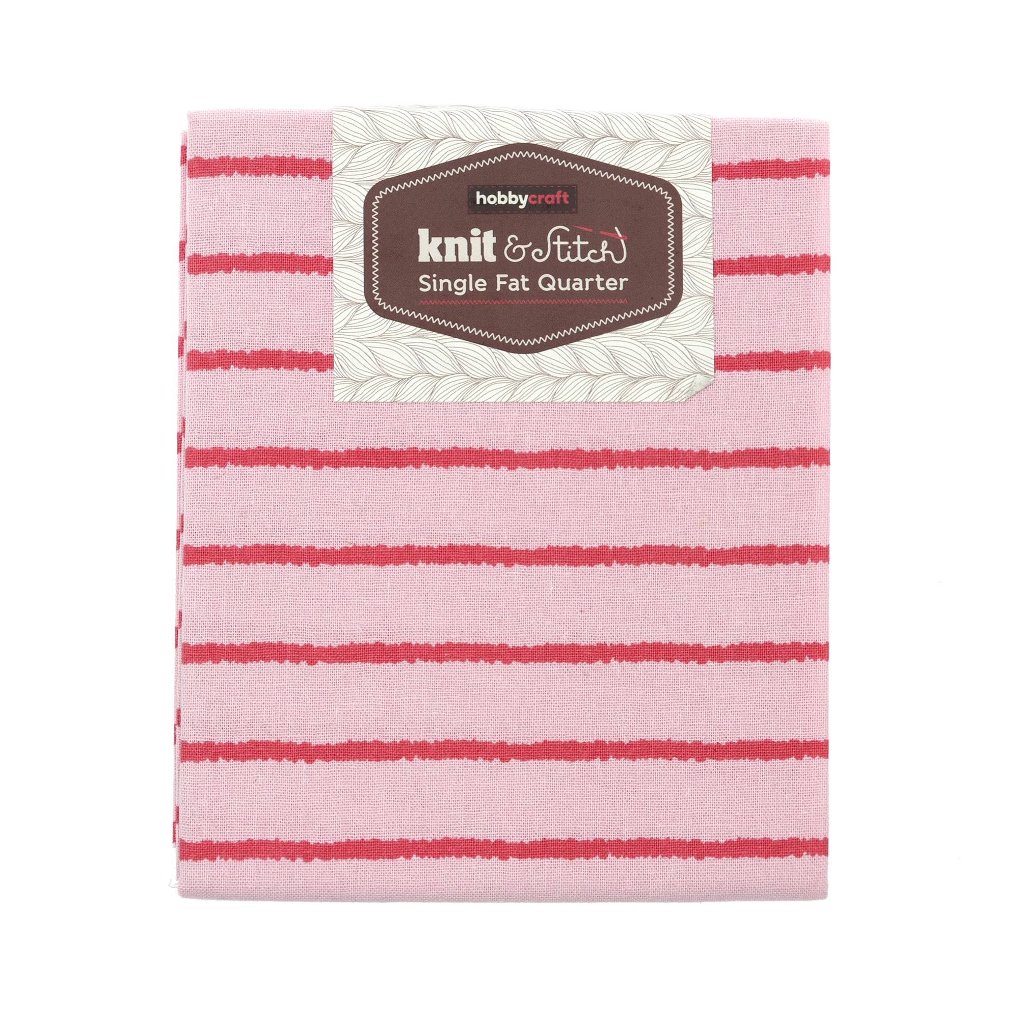 Pink Candy Stripe Single Cotton Fat Quarter