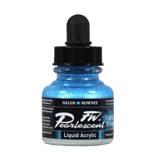Daler-Rowney Sun Up Blue FW Pearlescent Liquid Acrylic 29.5ml