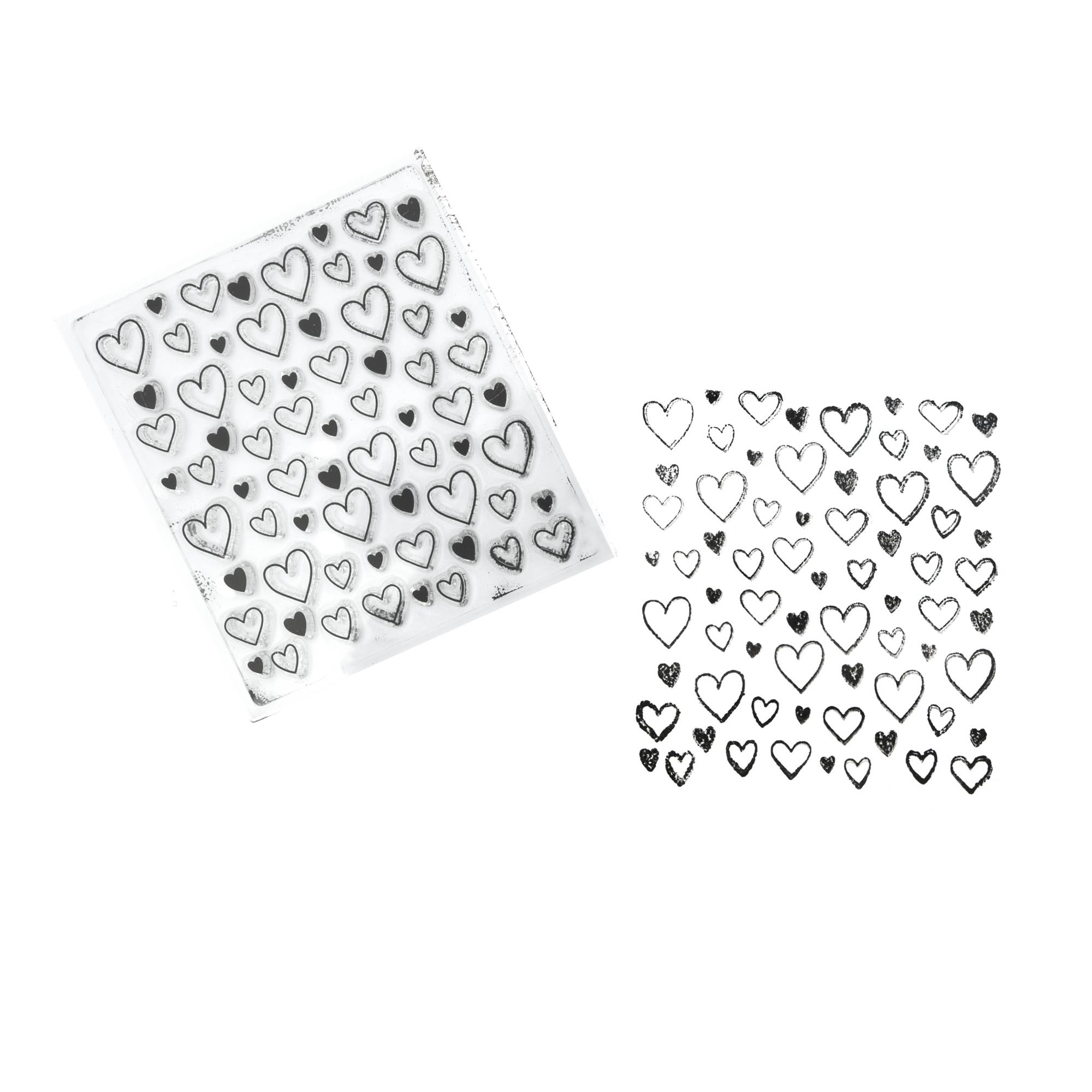 Heart Background Clear Stamp 7cm x 7.7cm