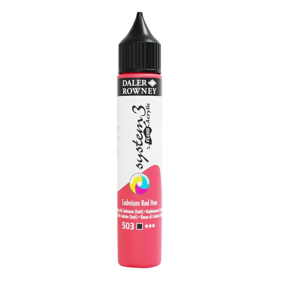 Daler-Rowney System3 Cadmium Red Hue Fluid Acrylic 29.5ml (503)