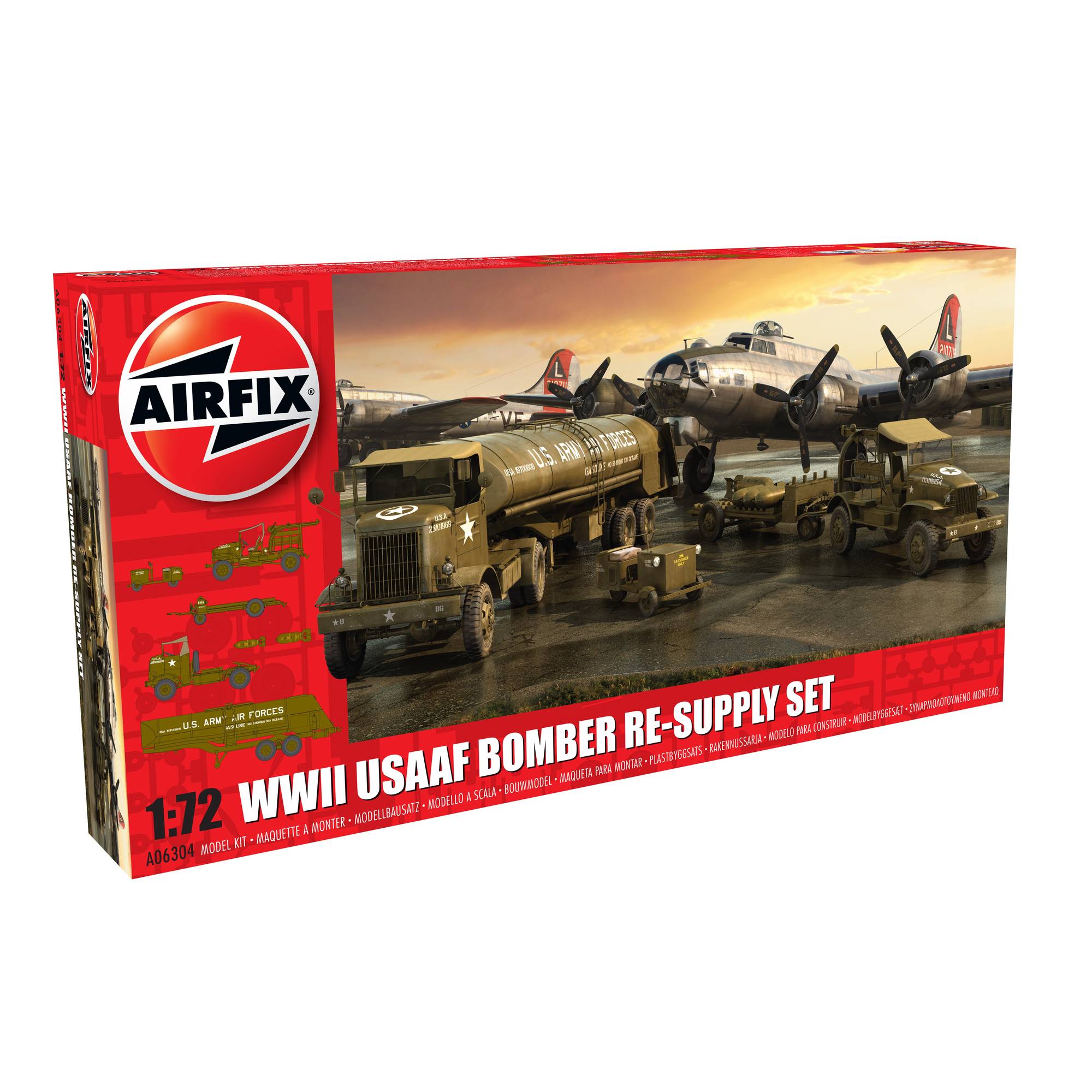 Airfix WWII USAAF 8th Bomber Resupply Set Model Kit 1:72
